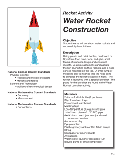 Water Rocket Construction Rocket Activity