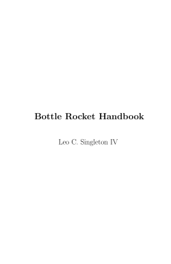 Bottle Rocket Handbook Leo C. Singleton IV