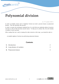 Polynomial division