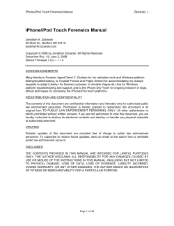 iPhone/iPod Touch Forensics Manual