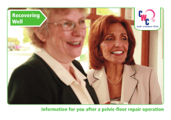 Information for you after a pelvic-floor repair operation