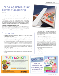 T The Six Golden Rules of Extreme Couponing wcf feature