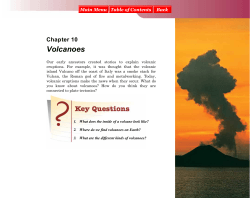Volcanoes Chapter 10 Main Menu Table of Contents Back