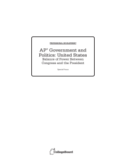 AP Government and Politics: United States Balance of Power Between