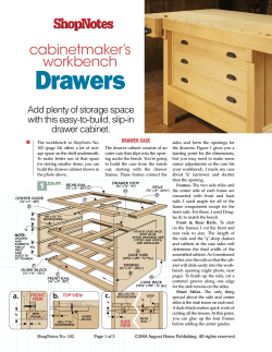 Drawers cabinetmaker’s workbench Add plenty of storage space