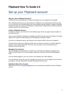 Set up your Flipboard account Flipboard How To Guide 2.0