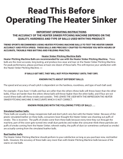 Read This Before Operating The Heater Sinker