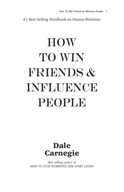 How To win friends &amp; influence