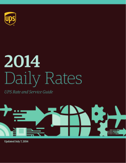 2014  Daily Rates UPS Rate and Service Guide