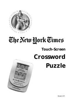 Crossword Puzzle Touch-Screen Model 455