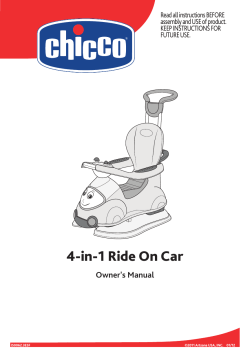 4-in-1 Ride On Car Owner's Manual Read all instructions BEFORE
