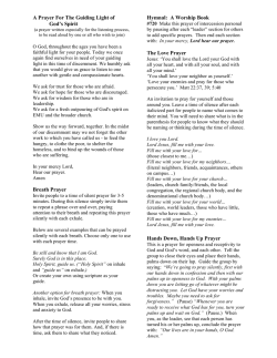 A Prayer For The Guiding Light of God&rsquo;s Spirit
