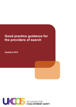 Good practice guidance for the providers of search Updated 2010