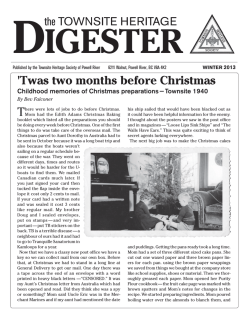 T 'Twas two months before Christmas 2013