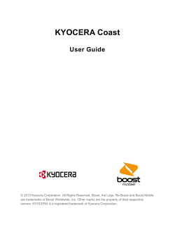 KYOCERA Coast User Guide