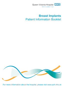 Breast Implants Patient Information Booklet
