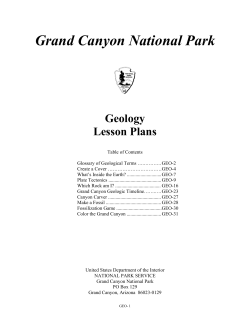 Grand Canyon National Park Geology Lesson Plans