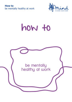 how to be mentally healthy at work How to