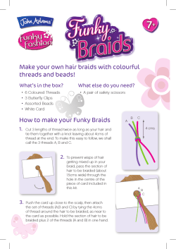 Make your own hair braids with colourful threads and beads!