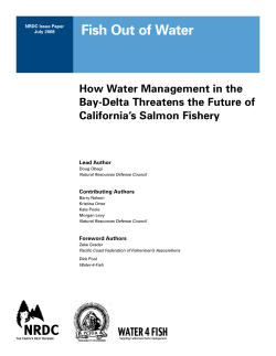 Fish Out of Water How Water Management in the California’s Salmon Fishery