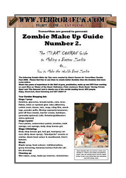 Zombie Make Up Guide Number 2. The STUART CONRAN Guide
