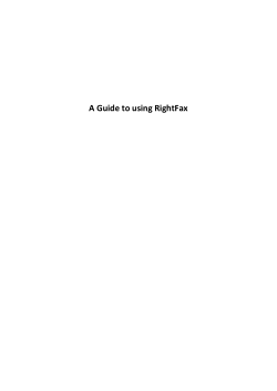 A Guide to using RightFax