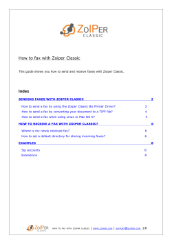 How to fax with Zoiper Classic Index