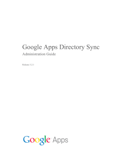 Google Apps Directory Sync Administration Guide Release 3.2.1