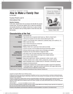 How to Make a Family Tree Fountas-Pinnell Level N Informational Text