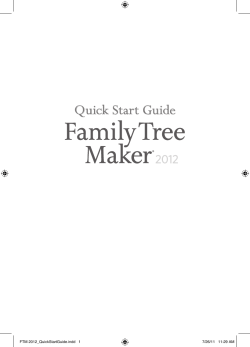 Quick Start Guide 2012 FTM 2012_QuickStartGuide.indd   1