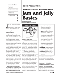 Jam and Jelly Basics J F