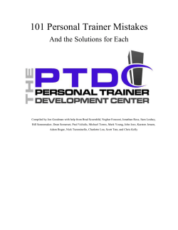 101 Personal Trainer Mistakes And the Solutions for Each