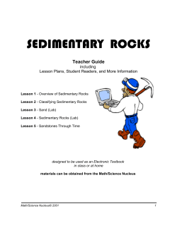 SEDIMENTARY  ROCKS Teacher Guide including Lesson Plans, Student Readers, and More Information