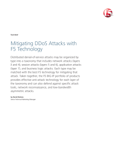 Mitigating DDoS Attacks with F5 Technology