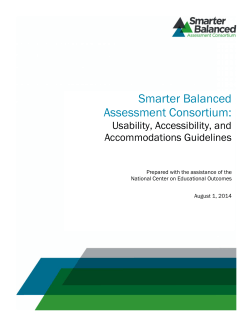 Smarter Balanced Assessment Consortium: Usability, Accessibility, and Accommodations Guidelines