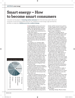 Smart energy – How to become smart consumers services