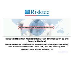 Risktec Solutions Practical HSE Risk Management – An Introduction to the