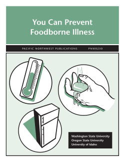 You Can Prevent Foodborne Illness 1 Washington State University