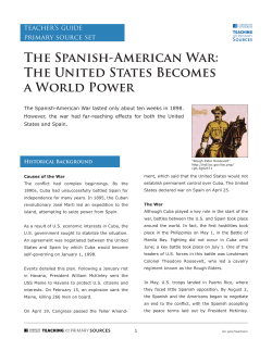 The Spanish-American War: The United States Becomes a World Power teacher’s guide