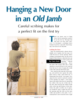 T Hanging a New Door Old Jamb Careful scribing makes for