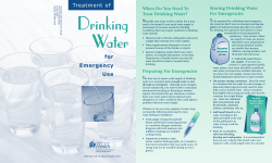 Storing Drinking Water When Do You Need To For Emergencies Treat Drinking Water?