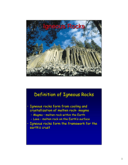 Igneous Rocks Definition of Igneous Rocks