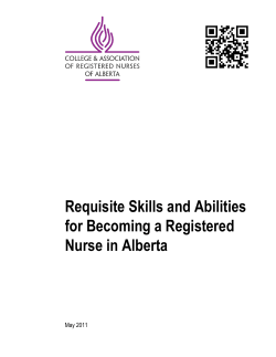 Requisite Skills and Abilities for Becoming a Registered Nurse in Alberta