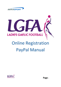 Online Registration  PayPal Manual          