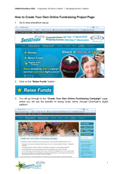 How to Create Your Own Online Fundraising Project Page: