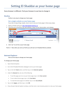 Setting El Shaddai as your home page FireFox