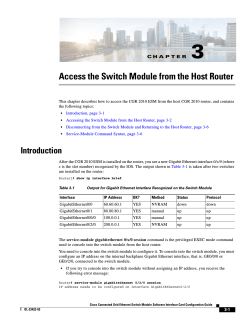 3 Access the Switch Module from the Host Router