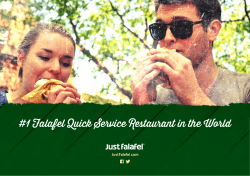 #1 Falafel Quick Service Restaurant in the World