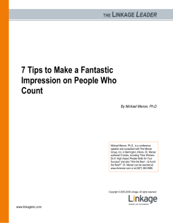 7 Tips to Make a Fantastic Impression on People Who Count L