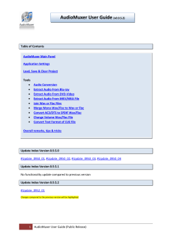 AudioMuxer User Guide